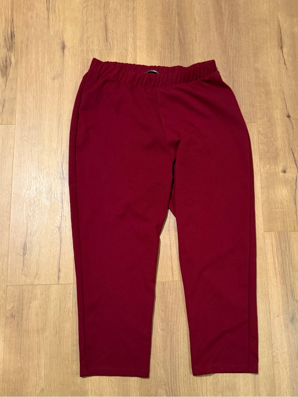 Fashion Nova Deep Red Straight Leg Pull-On Pants